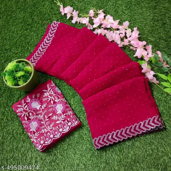 09rud_1024.webp Georgette Siroksi Saree: Designer Party Wear