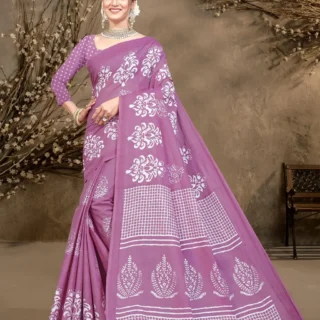 Jaipuri Hand Block Soft Cotton Saree