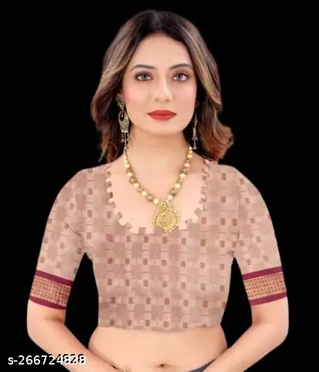 Woven Cotton Silk Jacquard Saree & Blouse - Image 3