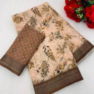 Anvi Prints: Cotton Linen Designer Saree