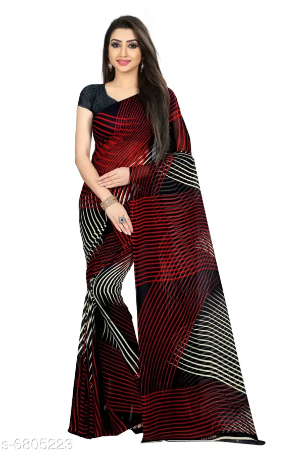 15789_1024.webp Anand Black Printed Striped Georgette Saree