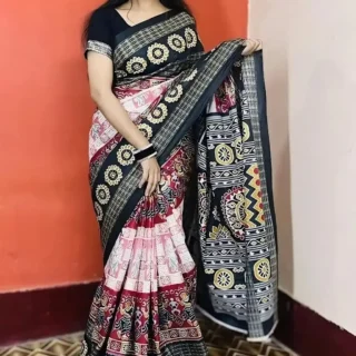 Pasapalli Ikat: Pure Cotton Sambalpuri Saree
