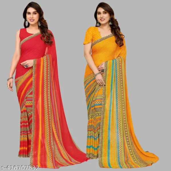 1qint_1024.webp Georgette Sarees: Daily Wear, Pack of 2