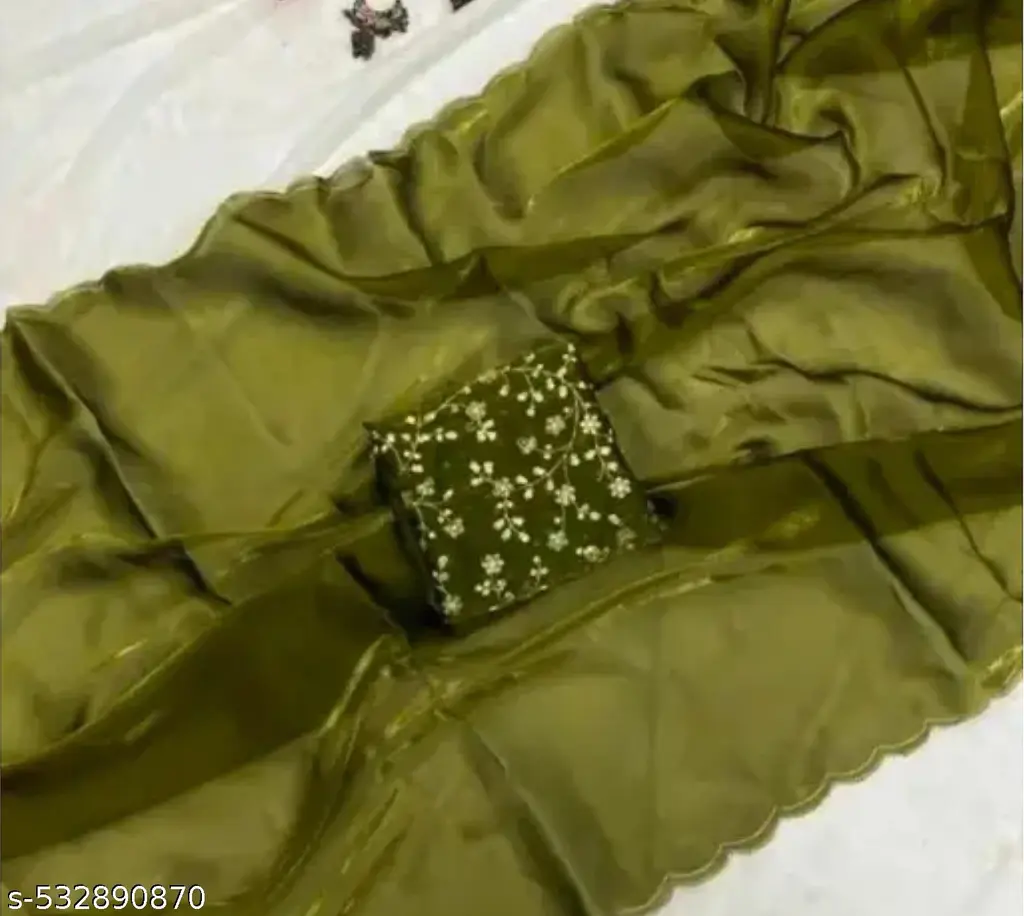 Jimmy Chu Organza Saree: Party Perfect - Image 4