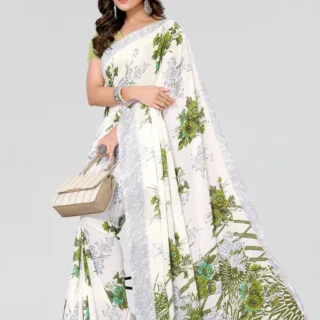 Trendy Printed Georgette Saree Blouse Material