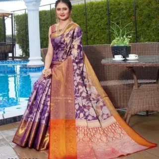 Kanjiveevaram Silk Saree with Designer Blouse