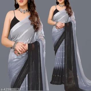 Radhya Satin Saree: Blouse Piece Not Included