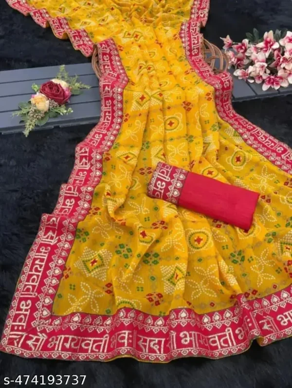 2ubji_1024.webp Yellow Bandhani Saree: Shobhagyawati Special