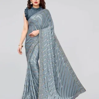 Lycra Fablus Saree: Designer Drape, Effortless Style