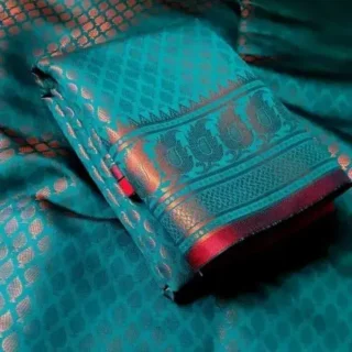 Royal Copper Brocade Pattu Saree