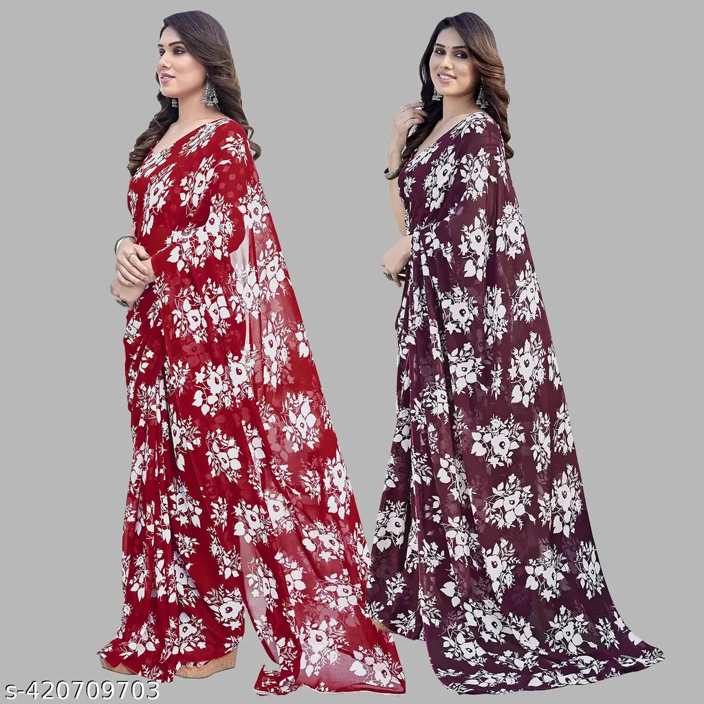 Anand Sarees: Georgette Daily Wear Saree Set - Image 2