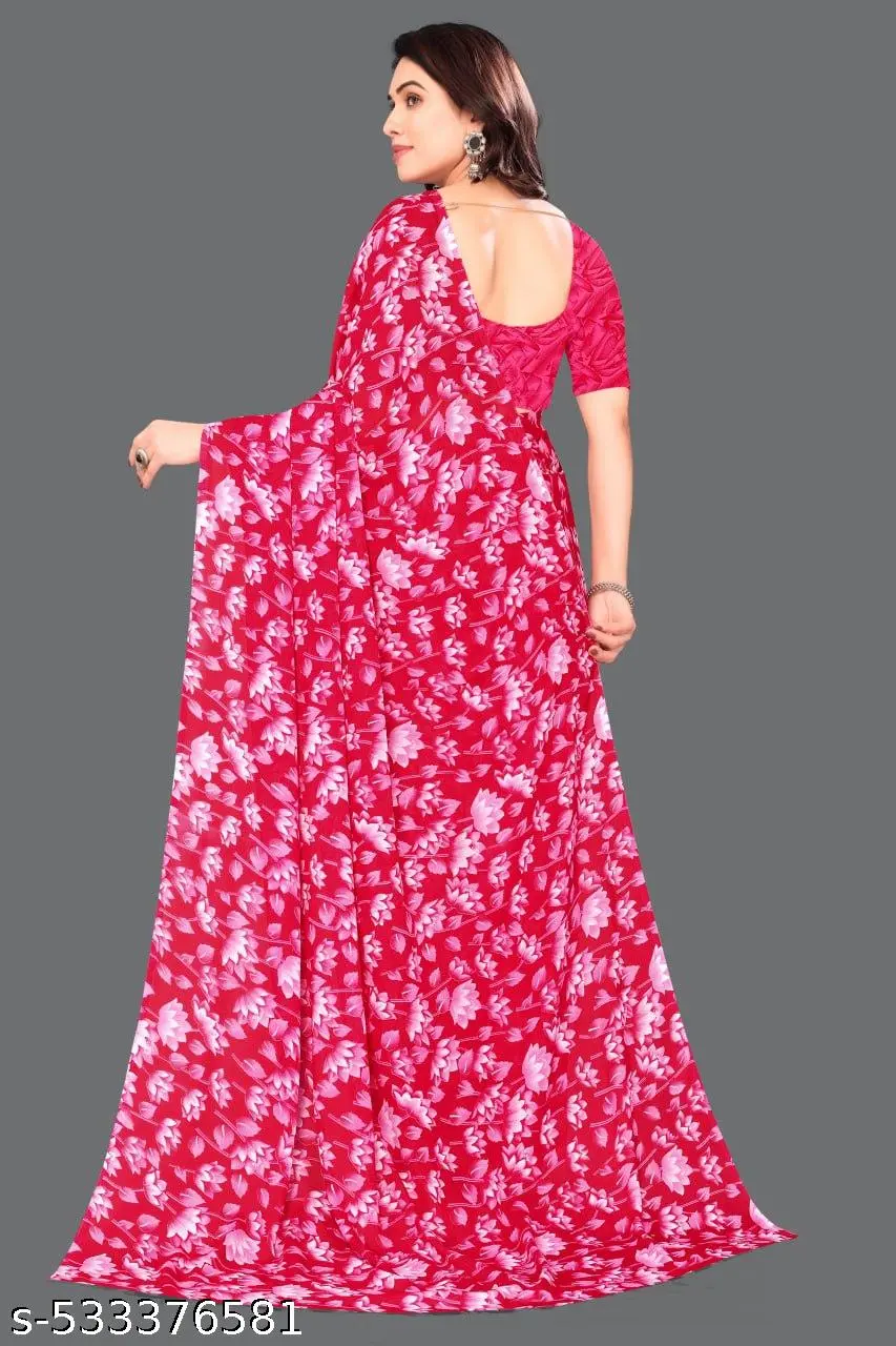 Daily Print Georgette Saree - Image 3