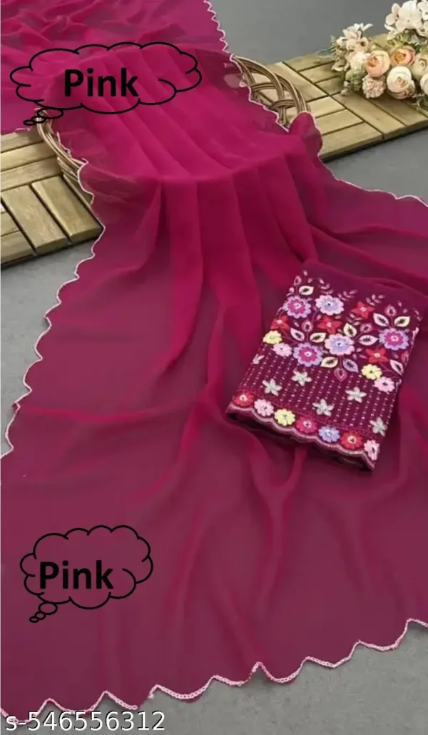 3vjyg_1024.webp Floral Embroidered Georgette Saree with Blouse
