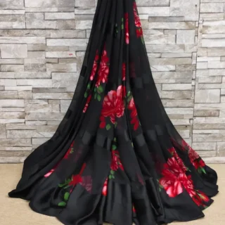 Elegant Women's Satin Patta Saree
