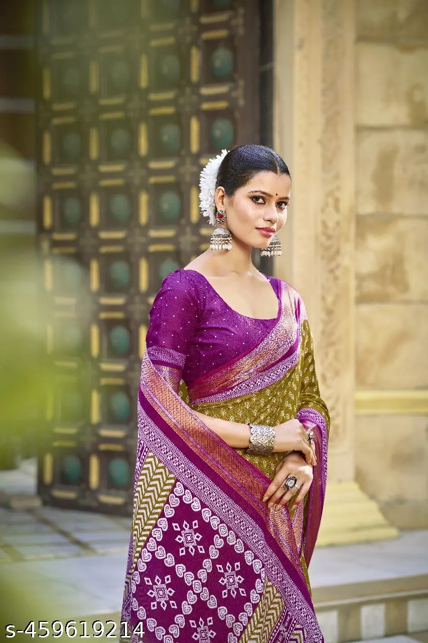Elegant Pure Mulmul Cotton Saree - Image 3
