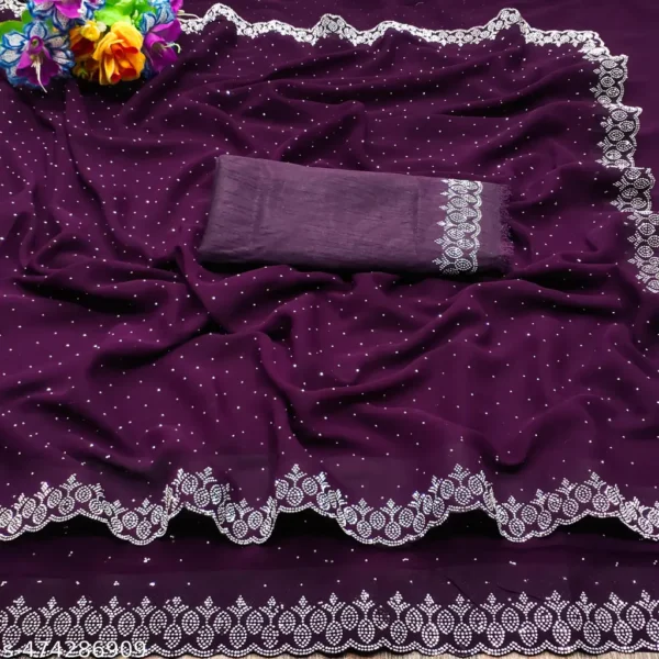 5tocb_1024.webp Diamond Georgette Handloom Saree with Blouse