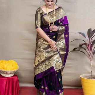 Seraglio Silk Saree & Blouse Piece