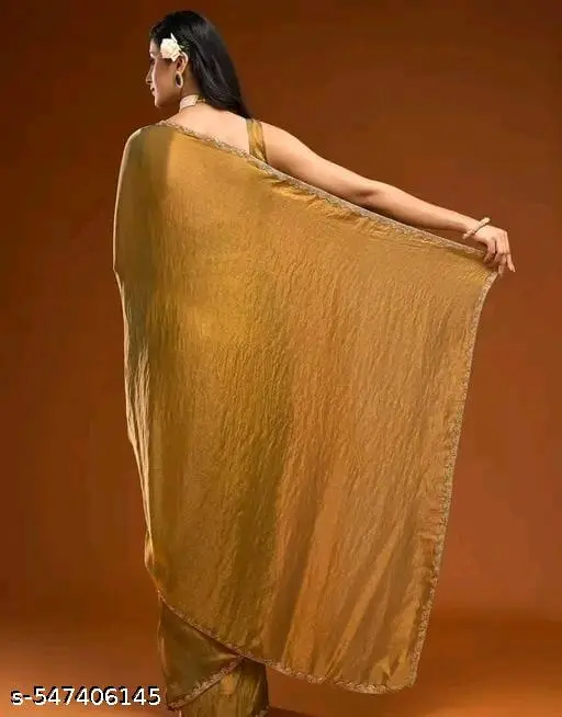 Solid Bead & Stone Saree - Image 3