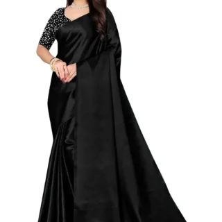 Black Silk Sequin Saree Blouse: Glamorous Shine
