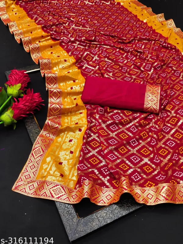 7eiir_1024.webp Kanooda Prints Georgette Bandhani Foil Saree