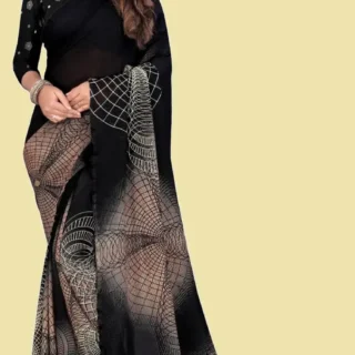 7fsjh_1024.webp Leelavati Bollywood Print Georgette Saree