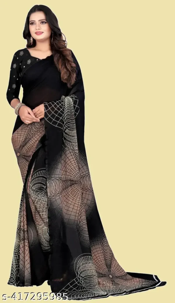 Leelavati Bollywood Print Georgette Saree