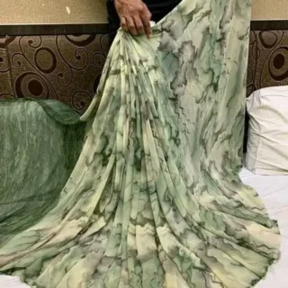Vibrant MultiColor Printed Saree