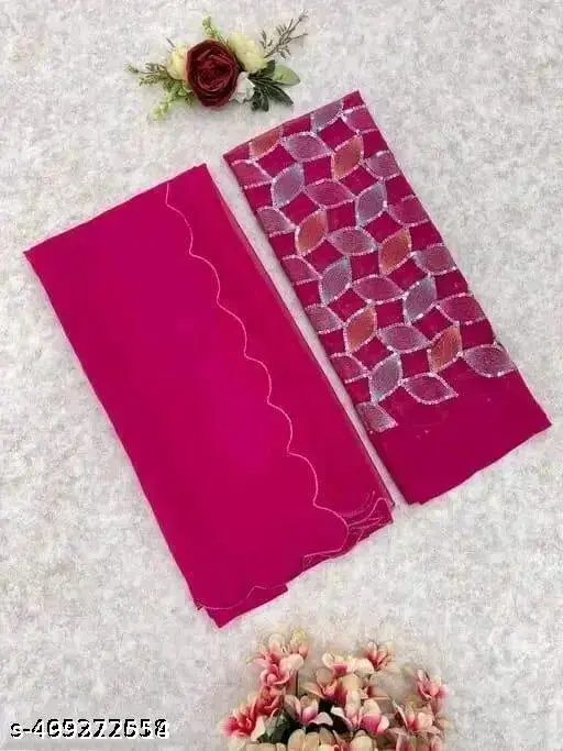 Elegant Sarees: Mirror, Georgette & More - Image 2