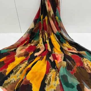 Abstract Black Multicolored Print
