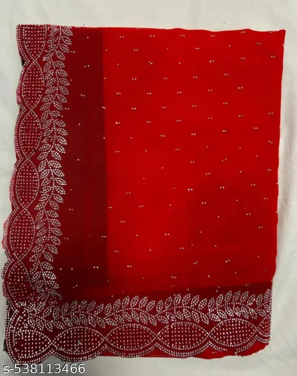 Elegant Stone Embellished Saree - Image 2