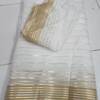 Elegant White Cotton Saree Collection 2024
