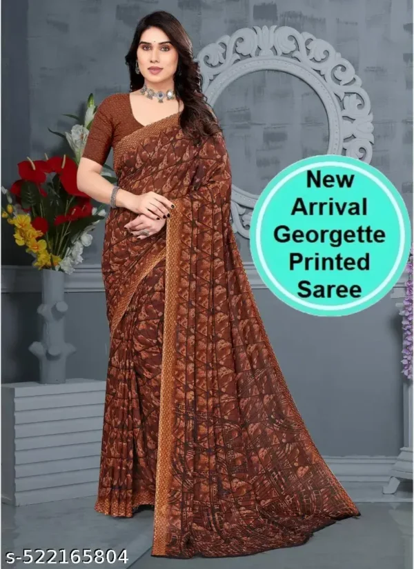 Georgette Printed Saree: New Arrival