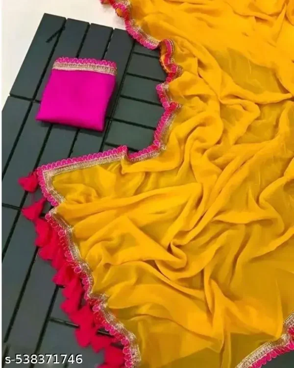 8op14_1024.webp Georgette Party Saree: Unique Pallu & Blouse