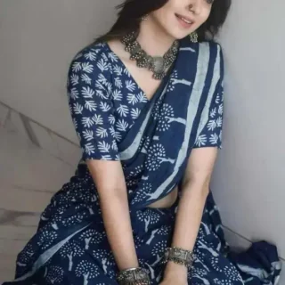 Jaipuri Bagru Cotton Mulmul Blouse Piece