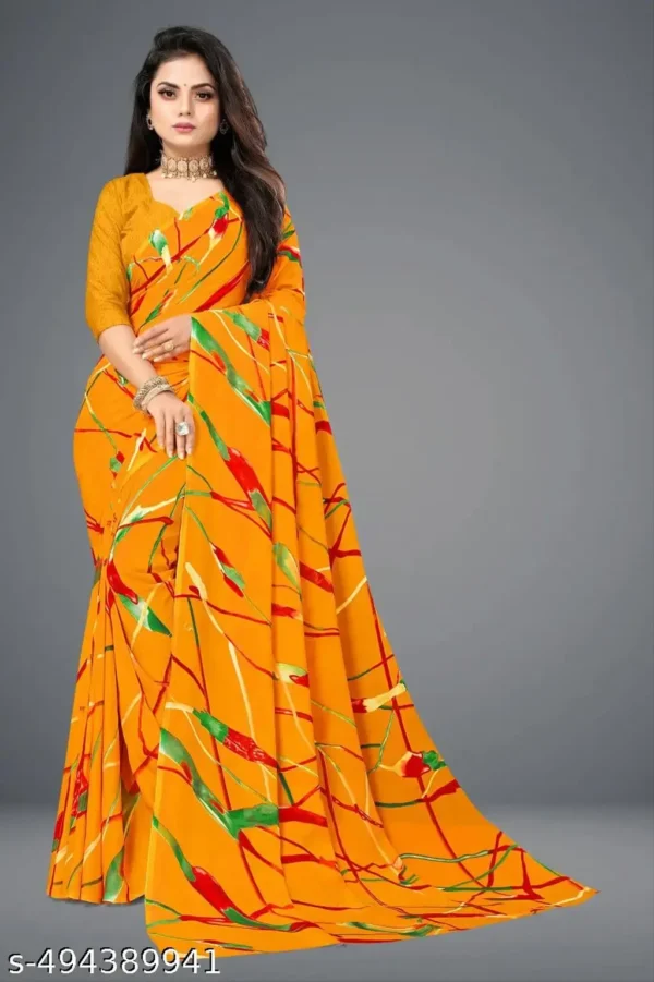 Printed Georgette Sarees: Effortless Daily Style