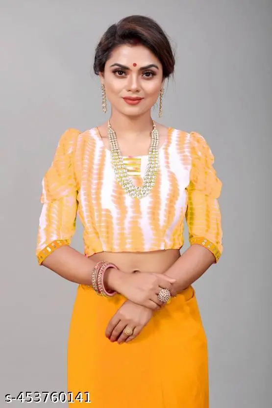 Ruffle Frill Saree Blouse Piece - Image 3