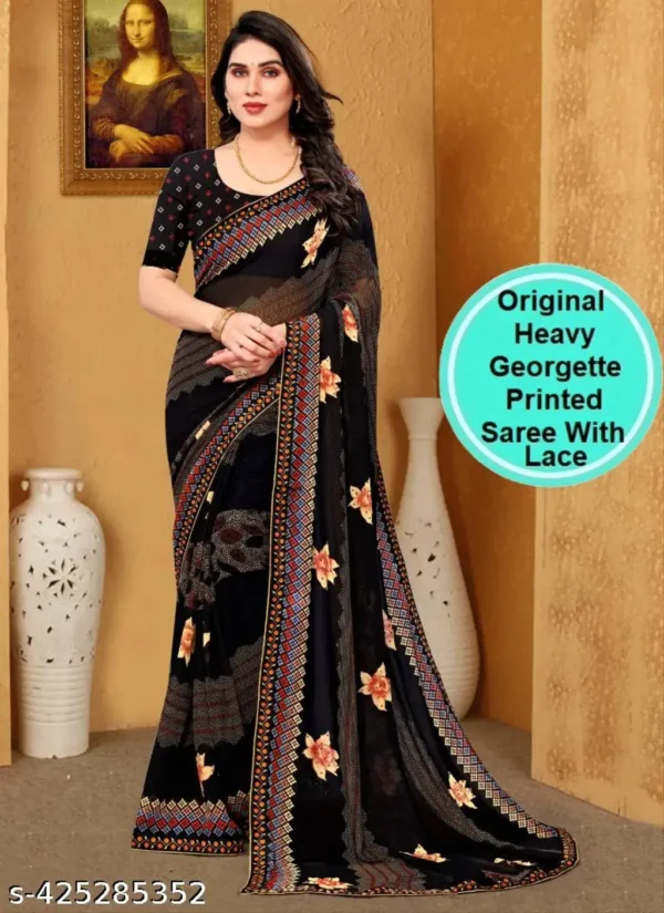 Printed Georgette Saree: New Arrival