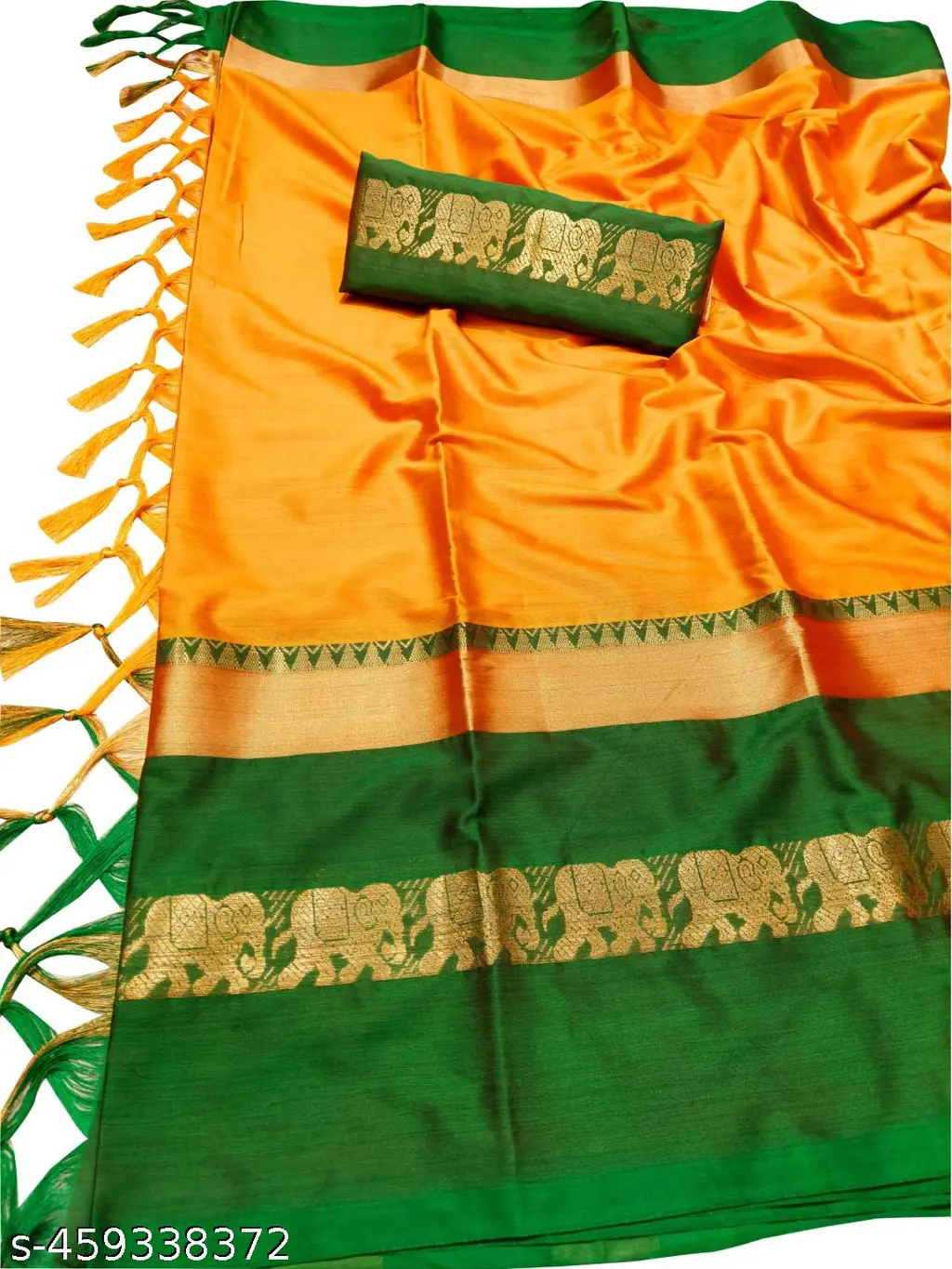 Evergreen Kanjeevaram Hathi Silk Saree - Image 4