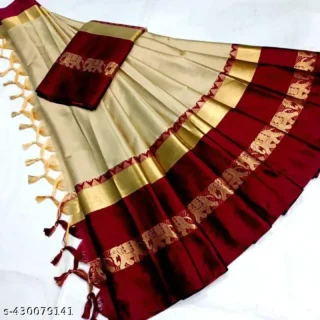 Dvyne Hathi Saree: Cotton Silk Elegance