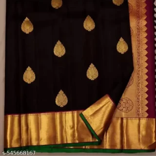 Litchi Jacquard Zari Saree: Casual Party