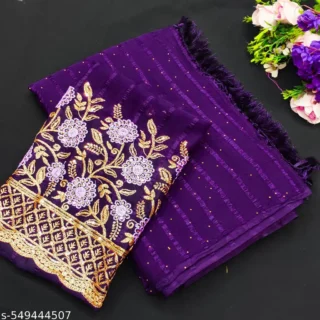 Bollywood Chiffon Saree with Separate Blouse