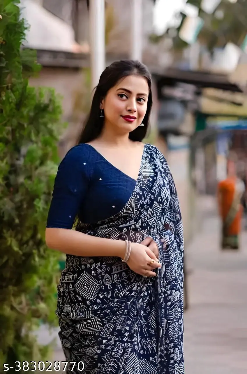Elegant Georgette Saree: Lightweight & Flowing - Image 2