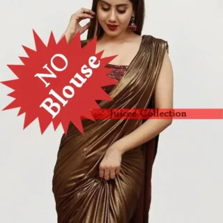 Bollywood Solid Lycra Blend Saree