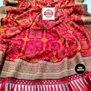 Sp.Red Bandhani: Festive Zalar Saree