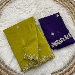 Exquisite Embroidered Designer Saree