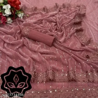 Shimmering Lace Saree: Party Ready Glamour