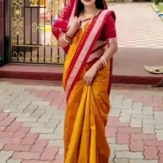 Bomkai Silk Saree: Plain Elegance