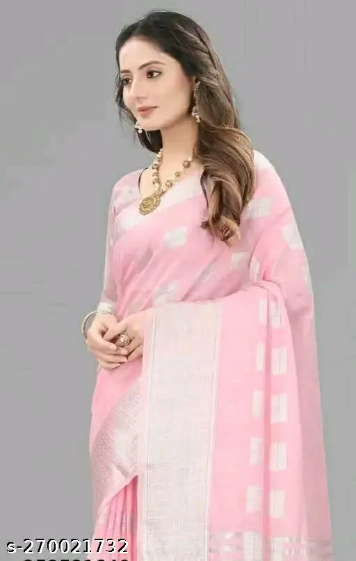 Elegant Linen Saree - Image 3