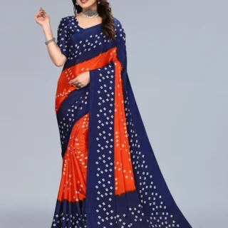 ay0cs_1024.webp Laheja Orange Bandhani Sarees for Women