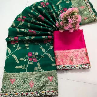 Embroidered Jecquard Saree: 2025 Collection
